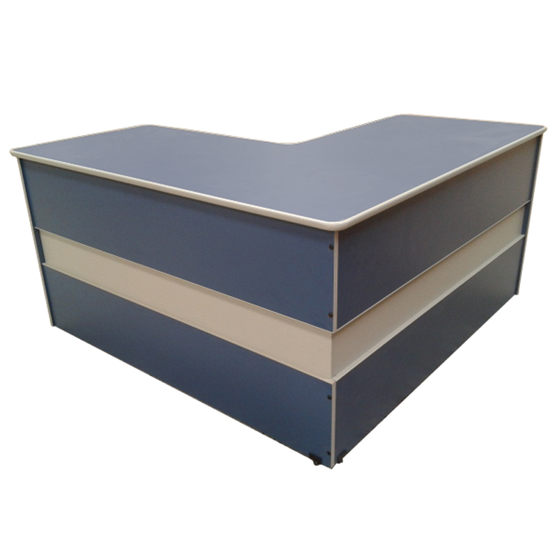 Mesa L Recep��o azul platina